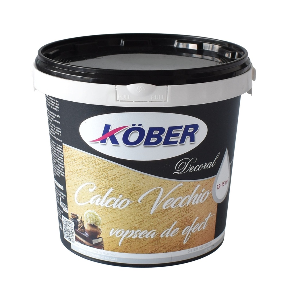 Vopsea decorativă finisaj Decoral Calcio vecchio, textură grosieră 1.5 l