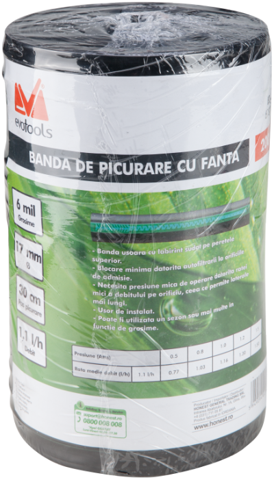 Banda picurare cu fanta 17 x 0,15 x 20 x 1,1 mm 200 ml/rola