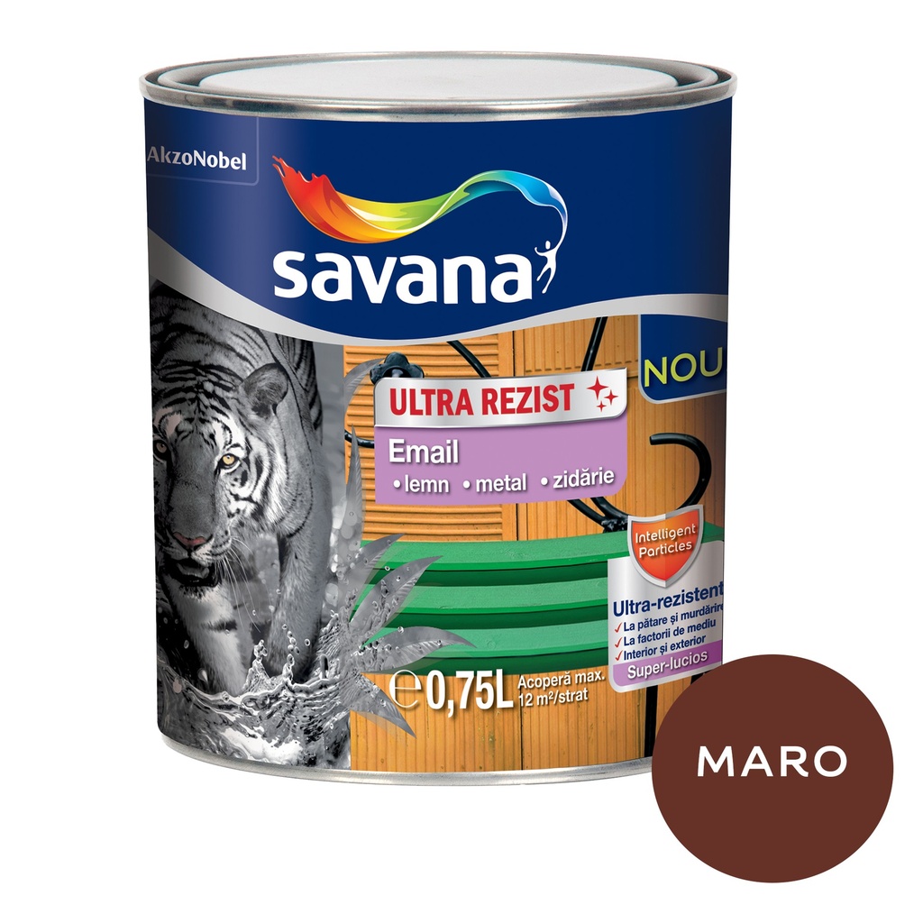 Email lemn/metal Savana Ultra Rezist interior/exterior maro, 0.75 l