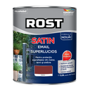Vopsea alchidică pentru lemn/metal Rost Satin interior/exterior grena, 0.6 l