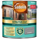 Sadolin EXTRA PLUS 3în1-lazura lucioasă pentru lemn pe bază de de apă, gri grafit 2.5 l
