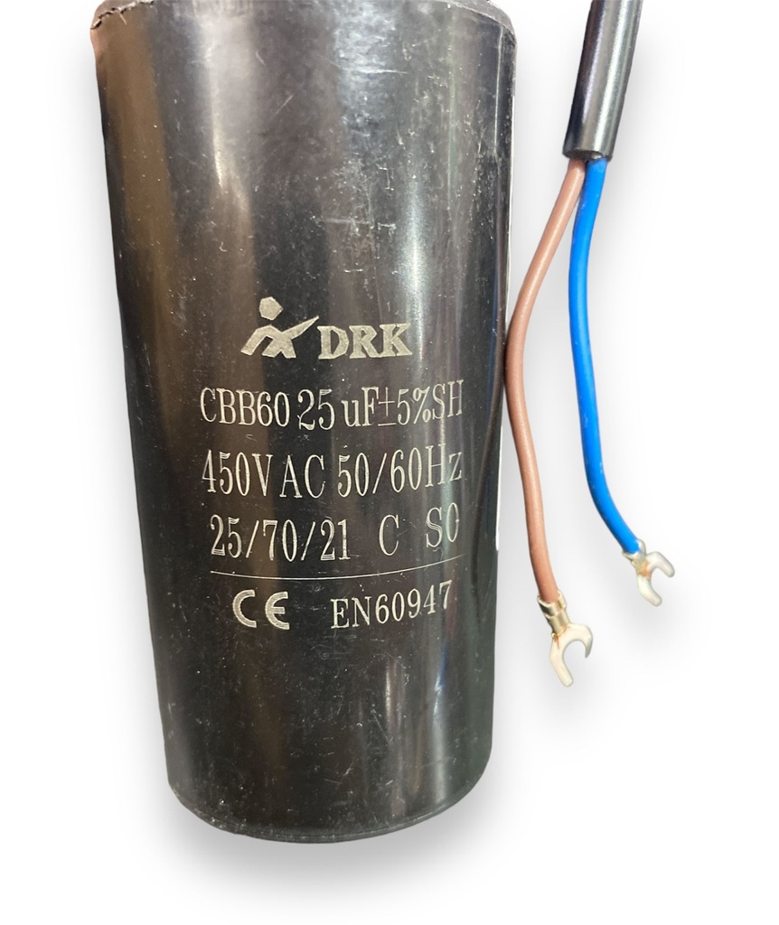 Condensator cu fir pornire motor 25 µF 400V-450V