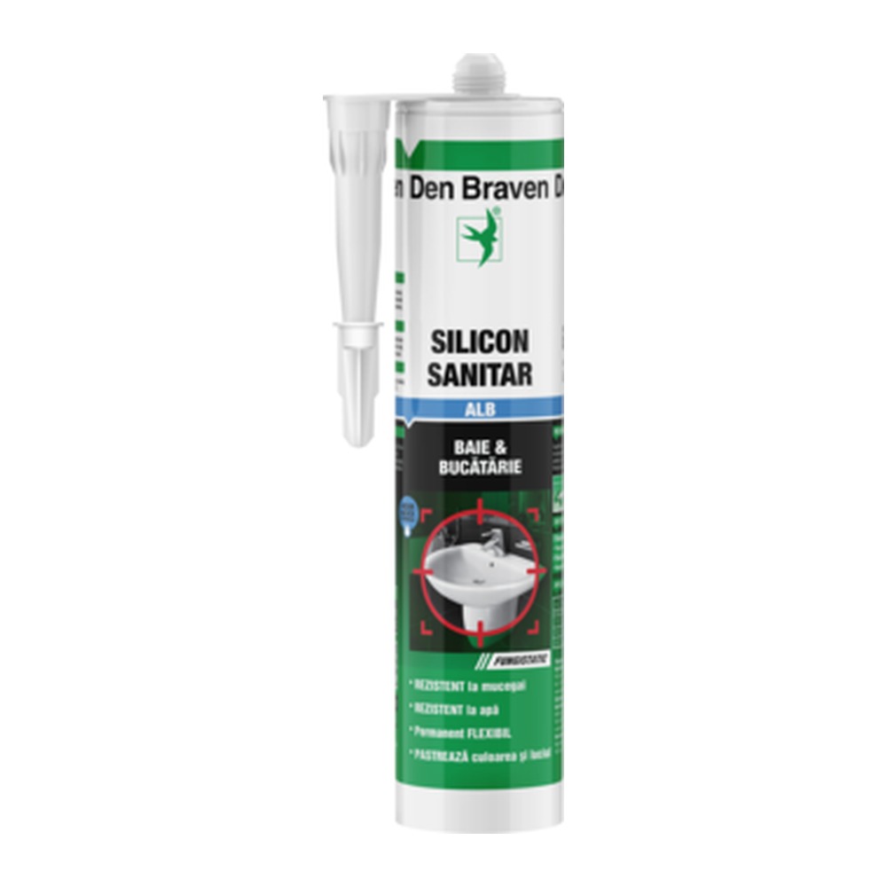 Silicon sanitar transparent Den Braven, 280 ml