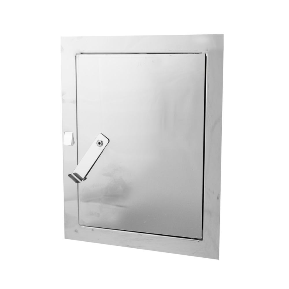 Ușă de vizitare din inox cu zăvor, 200x250 mm