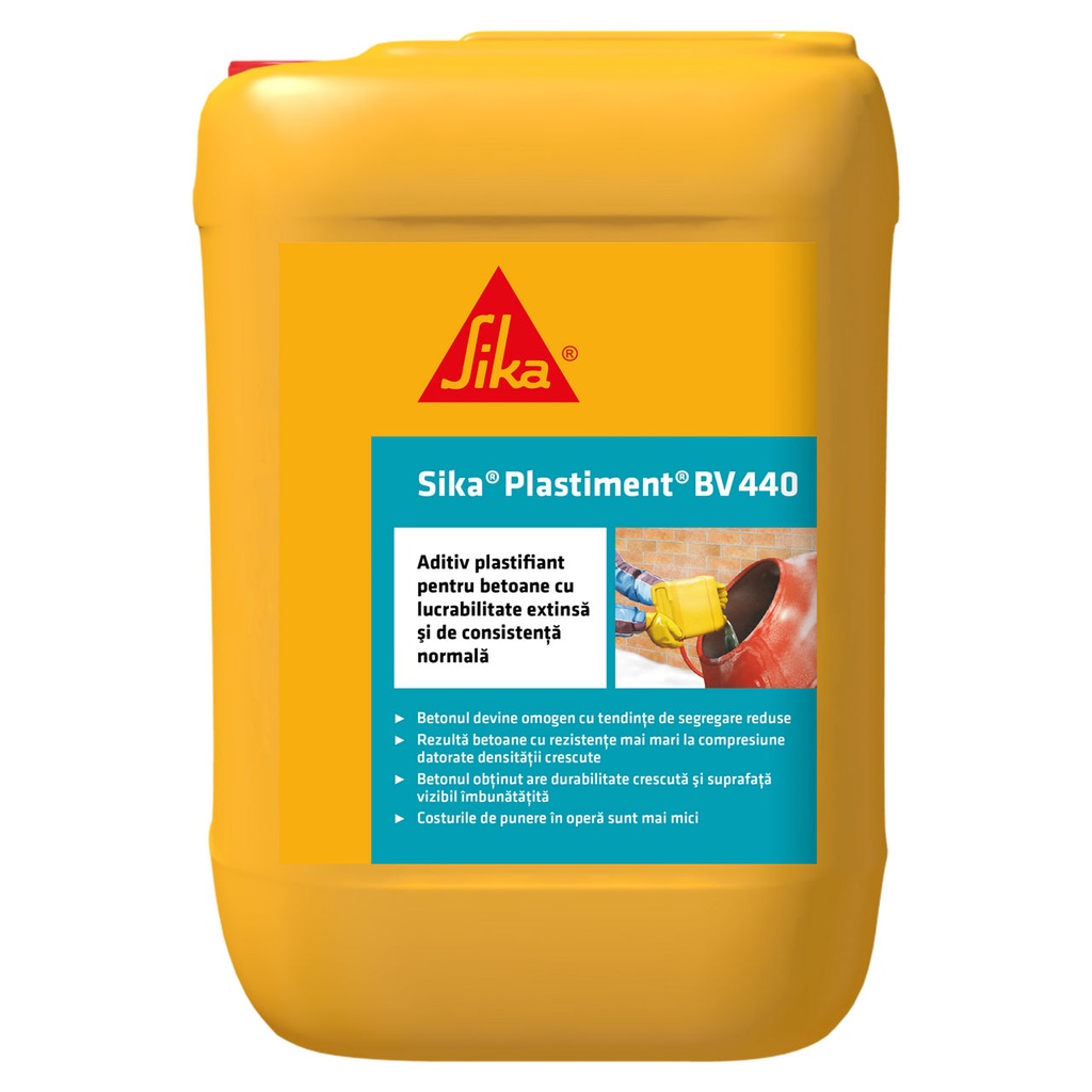 Sika® Plastiment®, BV-440 Aditiv plastifiant pentru beton cu aplicabilitate universală 5Kg