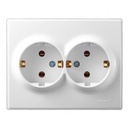 Priză sucko ceramică LESYA dublă alb