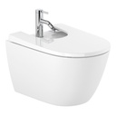 Bideu suspendat Ona din porțelan, prinderi ascunse, 360x530x290 mm