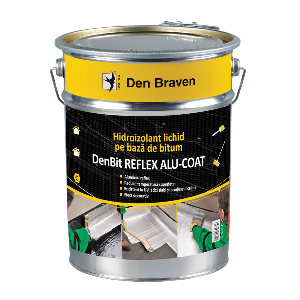 Hidroizolant lichid Reflex Alu-Coat pe bază de bitum, 9 kg