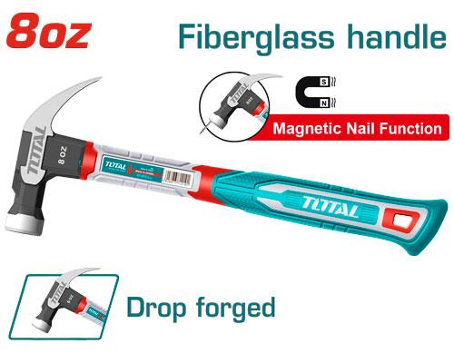 Ciocan dulgherie, coadă fibră sticlă, 220 gr