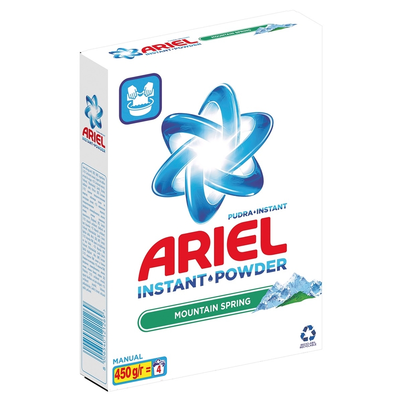 Detergent manual de rufe ARIEL Mountain Spring pudra, 450 g