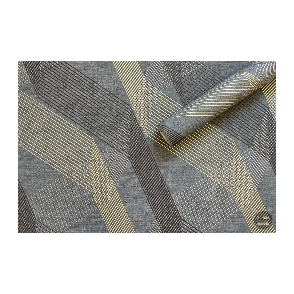 Tapet de vinil model GRANI decor, gri - negru art. 6-1431