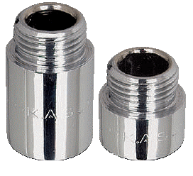 Prelungire din alamă cromată 1/2”x15 mm