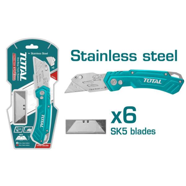 Cutter multifuncțional oțel inoxidabil+aliaj de aluminiu, 61x19 mm