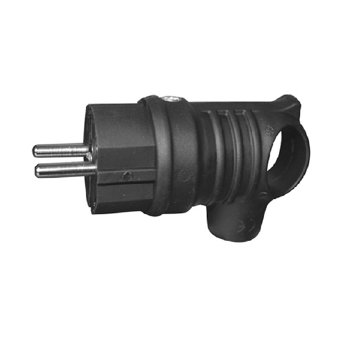 Ștecher schuko din cauciuc cu mâner, 16A, IP44