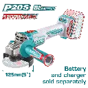 Polizor unghiular, TOAL TAGLI221253, 125 mm, 20 V, fara acumulator