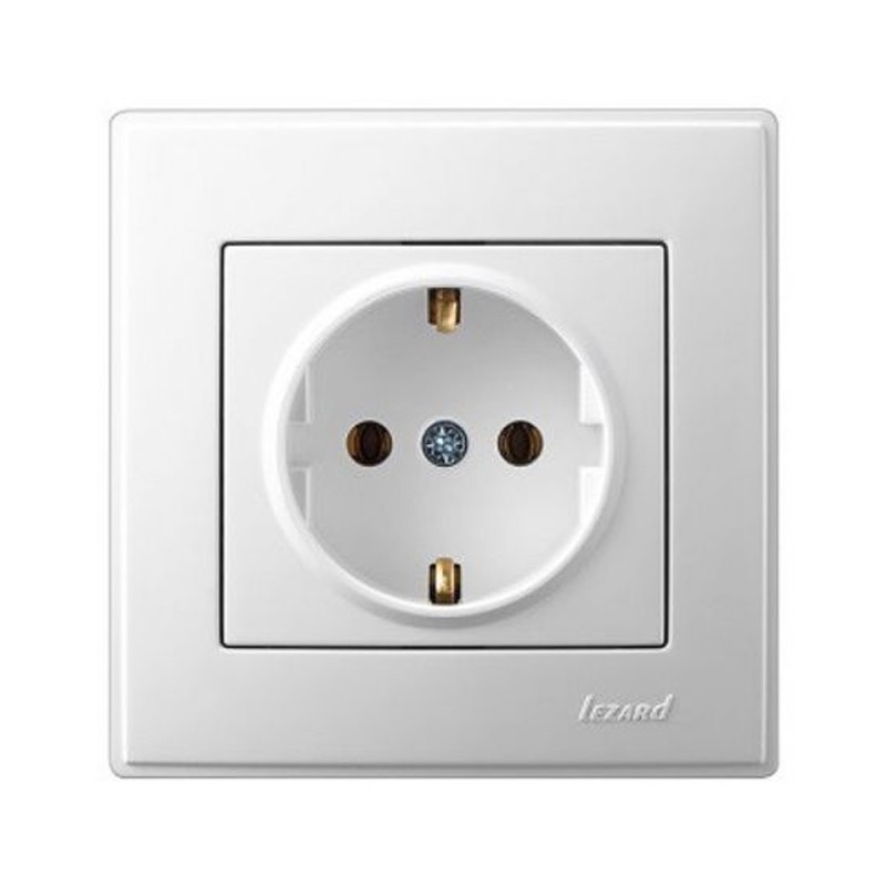 Priză sucko ceramică LESYA simplă alb