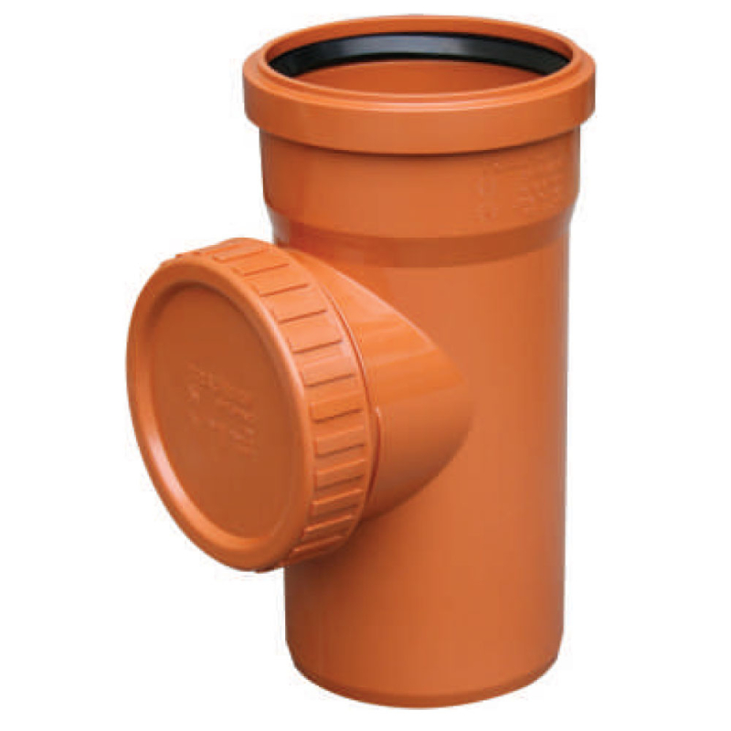 Piesă de curățare cu capac din PVC, Ø 160 mm