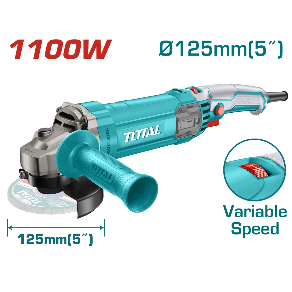 Polizor unghiular cu variator, 1100W, diametru 125 mm, 12000 rpm