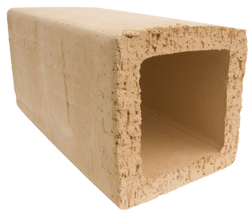 [P009692] Burlan pentru evacuare din șamotă refractară 140x140x500 mm