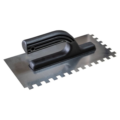 [P006768] Gletieră nichelată crestată, 8x8x8 mm cu mâner PVC, 270x130 mm