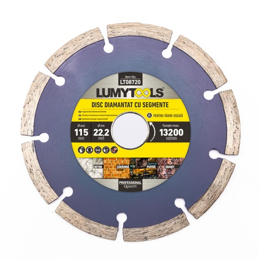 [P009911] Disc diamantat cu segmente – PROFI, Ø 115x22x2 mm