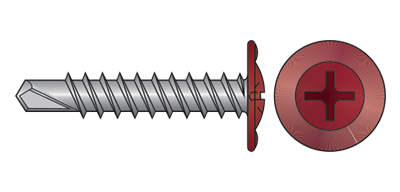 [P004294] Șurub RAL 3011 autoforant 4.2x16 mm, cu cap PH2 plat, 500 buc