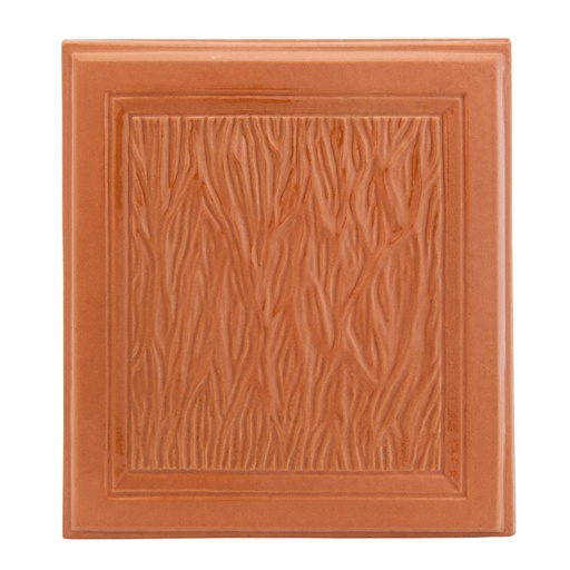 [P007611] Placă medalion Stejar din teracotă alun