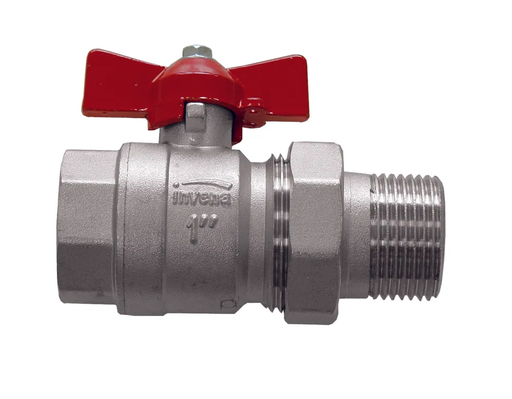 [P005730] Robinet de trecere cu sferă și fluture, racord olandez D.1” fe