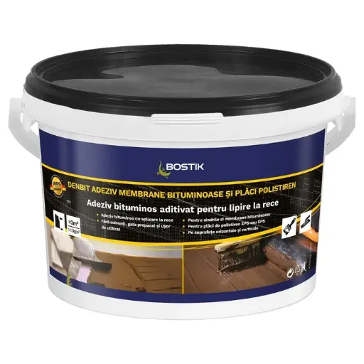[P010453] Adeziv bituminos aditivat pentru lipire membrane și polistiren, 3 kg
