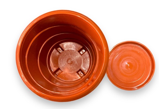 [P004897] Ghiveci rotund cu farfurie Ø14 cm, h13cm, 1 l