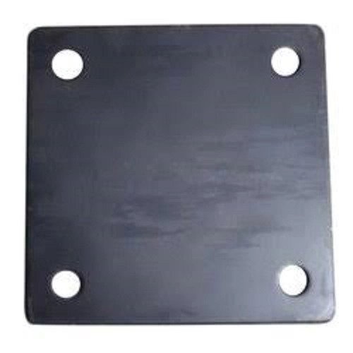 [P004953] Placă de prindere din oțel 100×100×3 mm, cu 4 găuri Ø12 mm pentru stâlp metalic