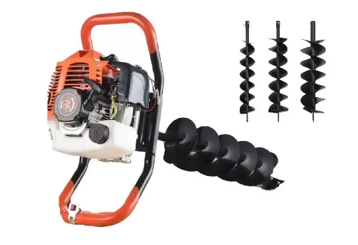 [P010908] Motoburghiu foreza de pamant WOLFSON® STB-520, 1470W, 3 burghie incluse (100, 150 si 200mm)