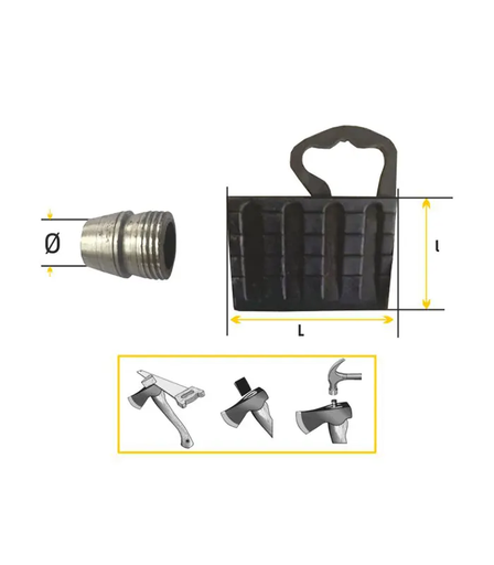 [P000306] Set pana PVC si metal pentru topor D. 14 mm, 16 mm