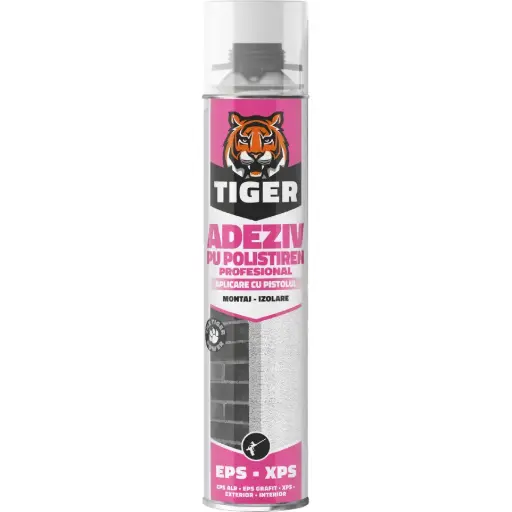 [P009466] Adeziv TIGER tip spumă B3 pentru termosistem EPS și XPS, aplicare pistol, 700 ml
