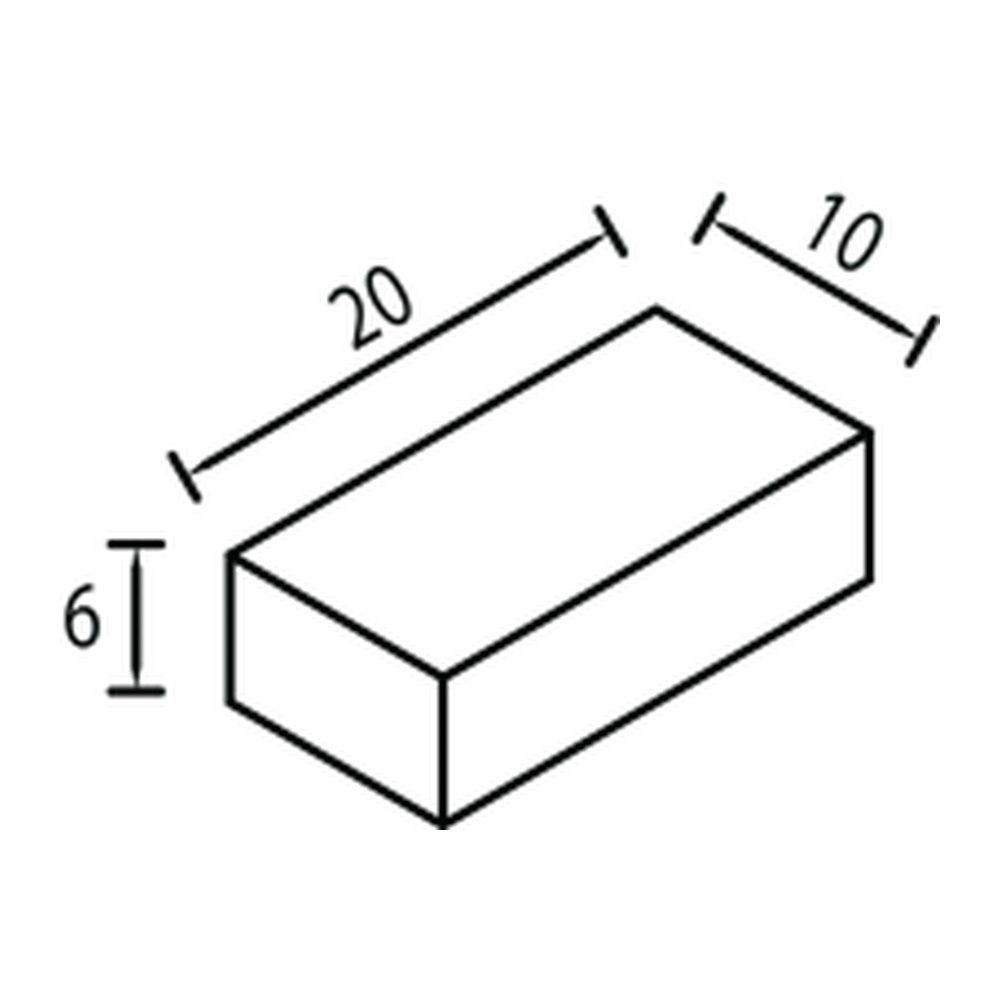 Pavaj HOLLAND 20 x 10 x 6 mm, gri cu cant