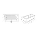 Cada acril Siena,1500x700 mm