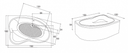 Cada Cristal colt, 1500X1000X410 mm, stg