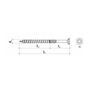 Surub pt. lemn cu cap inecat, TX 6X140 mm
