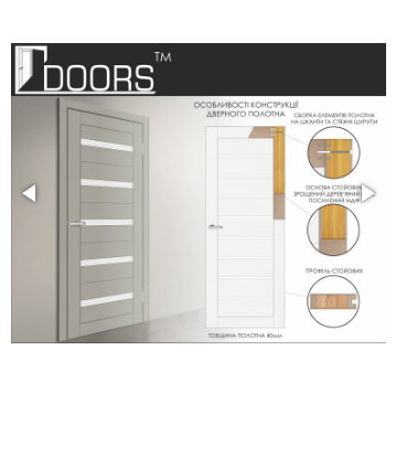 Foaie De Ușă Eco Тм Uși 2000Х800Х40Mm Blank (Alb)