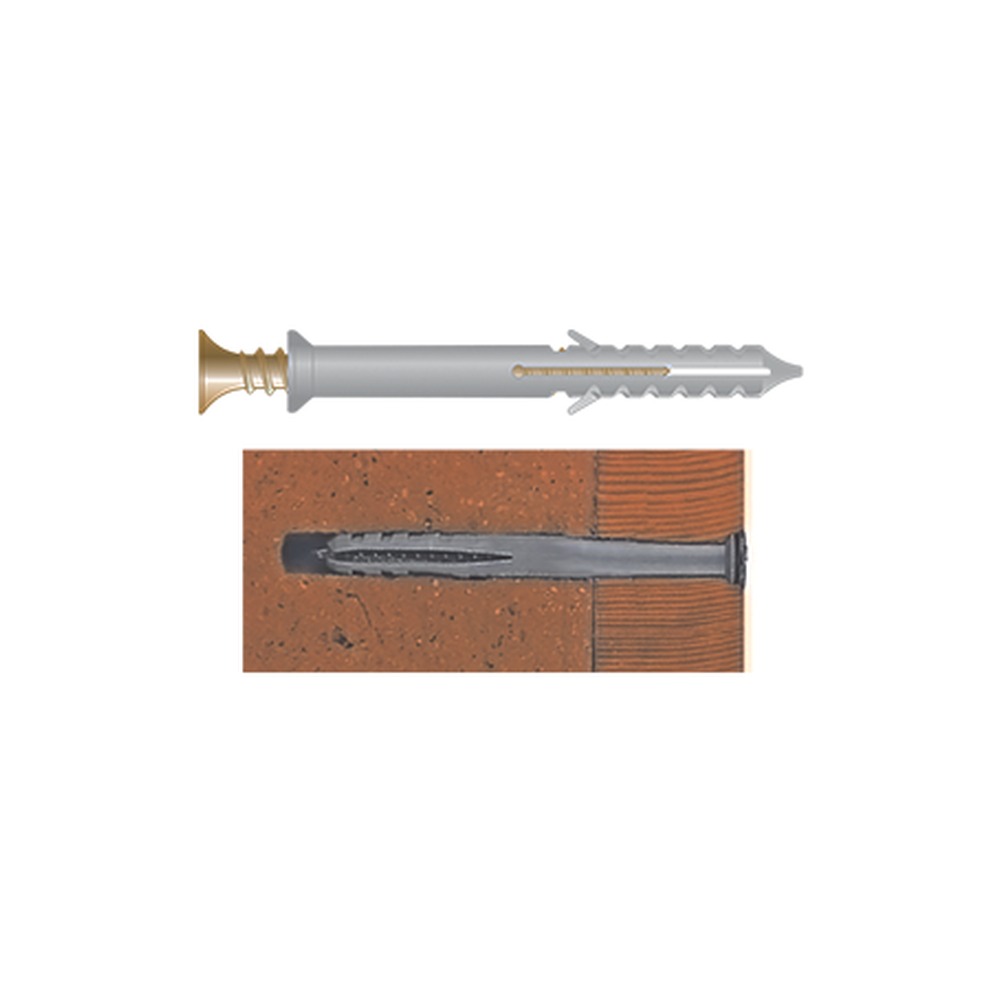 Combinații pentru construcții - diblu+holzșurub Ø6 x 80 mm