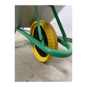 Roaba cuva metal 100 L roata 3,5 x 8 poliuretan - galbena