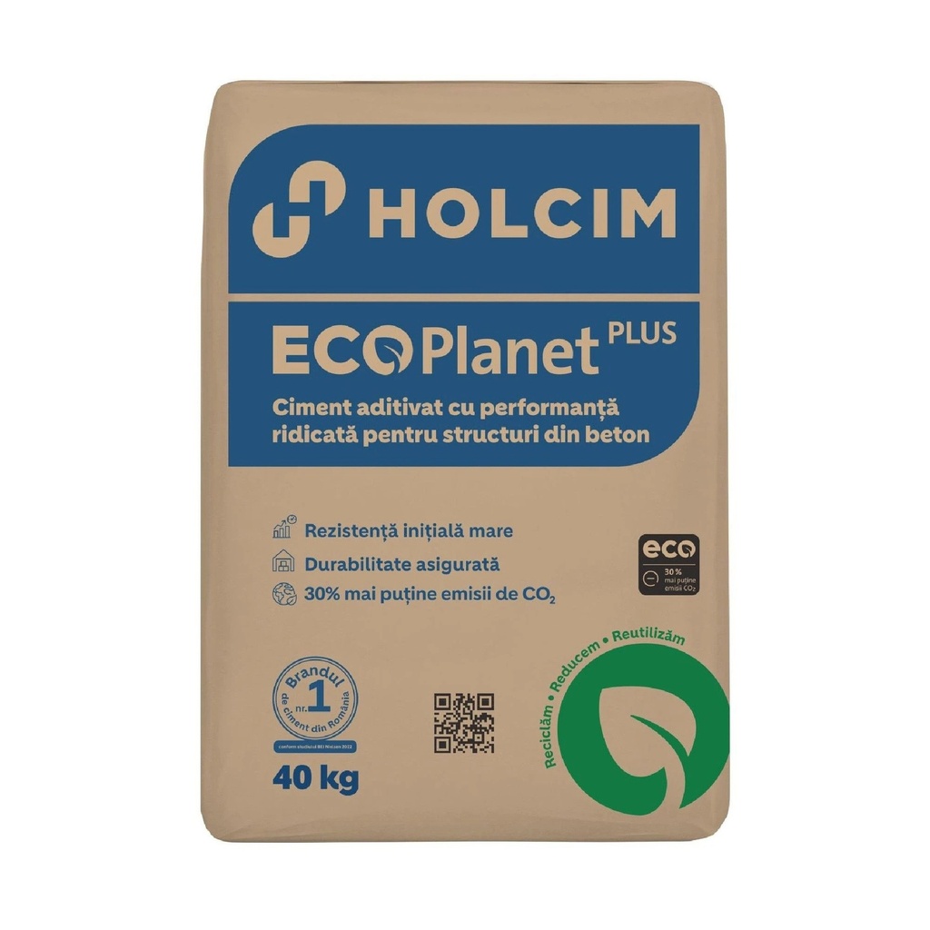 Ciment ECOPlanet Plus 40KG CEM II B-M (V-LL) 42