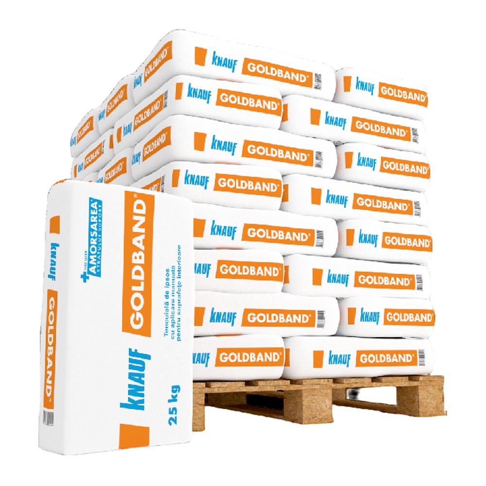Knauf Goldband - Tencuială pe bază de ipsos, cu aplicare manuală 25 kg/sac