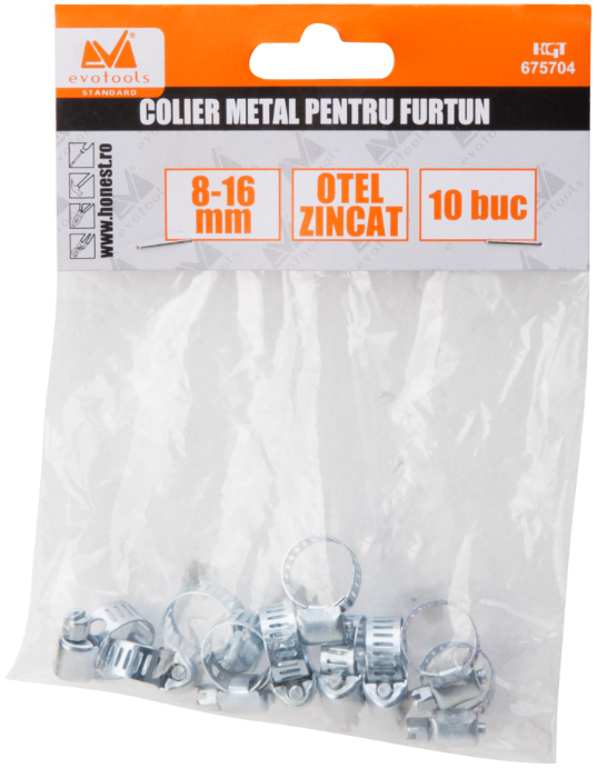 Colier metal pentru furtun D: 25-40 mm 10 buc/set