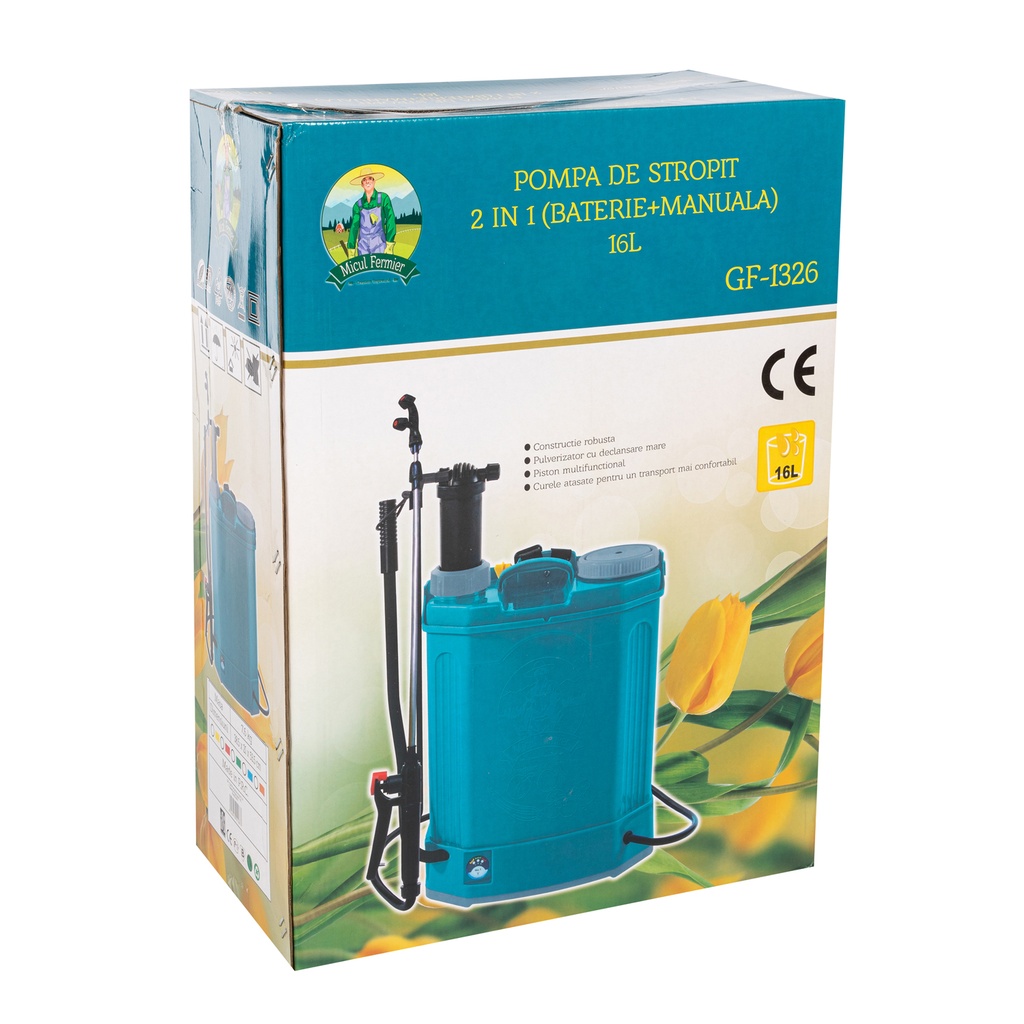 Pompa de stropit 2 in 1 (acumulator+ manuala) 16 L