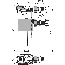 Flotor/mecanism WC A160UNI cu plutitor alamă, alimentare laterală, universal