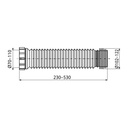 Cot/Racord WC flexibil extensibil, 230-530 mm