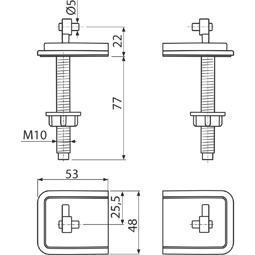 Set fixare WC pentru A6550, A6551