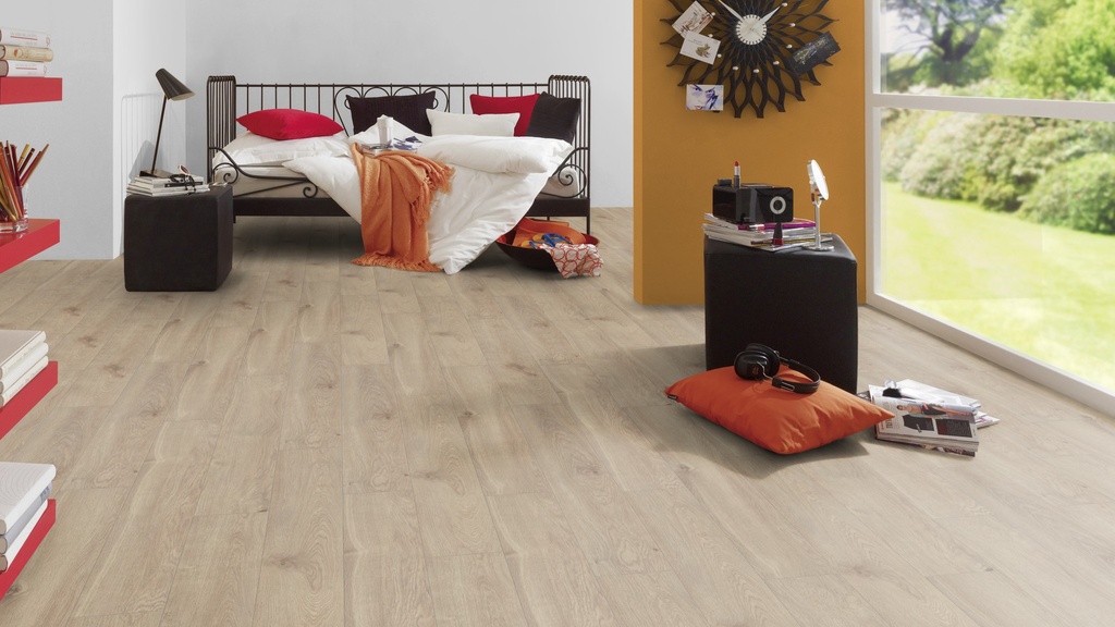 Parchet laminat Krono Original, Castello Classic K406 Stejar Eurus, AC4, 1285x192x8 mm