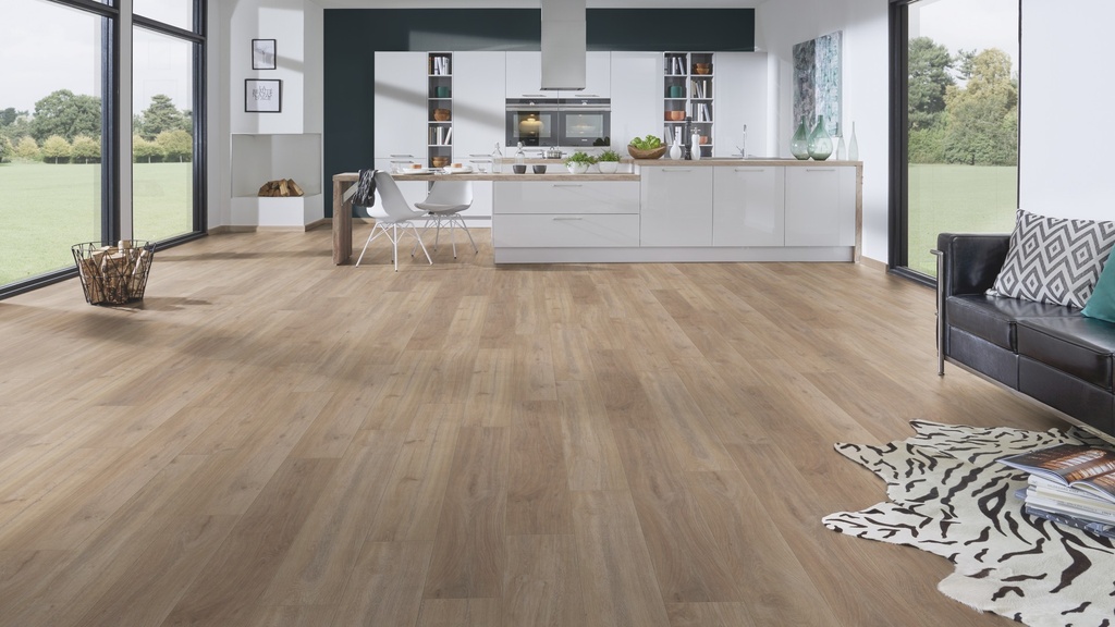 Parchet laminat Krono Original Variosept Classic 5966, Khaki Oak, 1285x192x8 mm